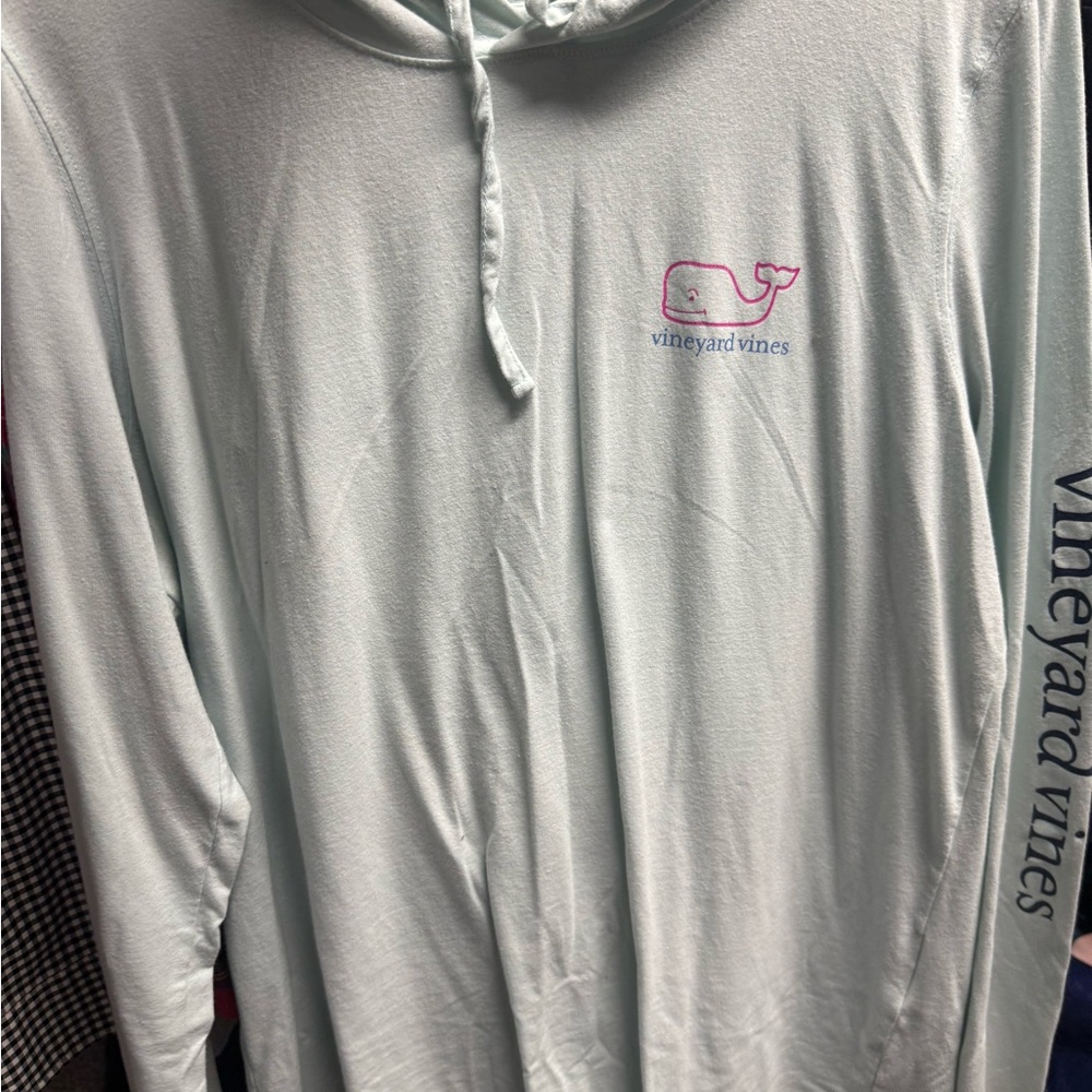 Vineyard Vines Light Blue Hoodie Good Condition large Edgartown